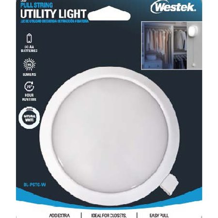 WESTEK 4.1 in. H X 4.1 in. W X 1.25 in. L White Utility Light BL-PSTG-W